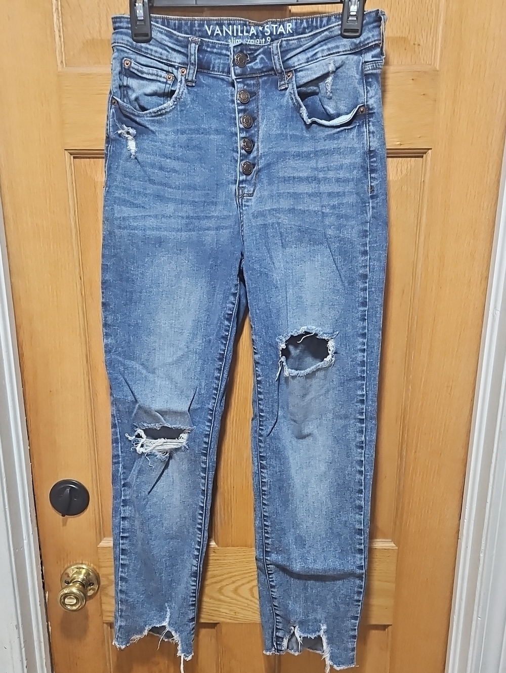 Vanilla Star High-Rise Distressed Blue Jeans